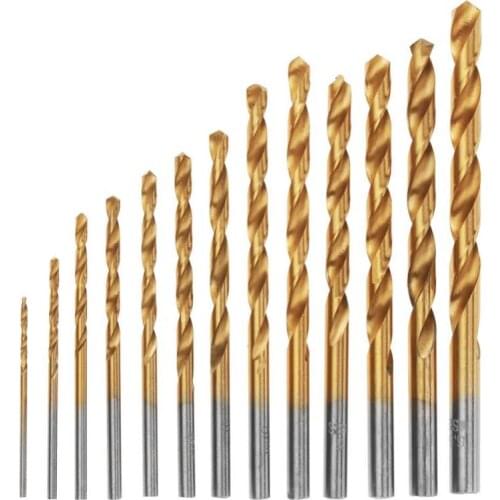 13Pcs/lot Twist Drill Bits Set High Speed Steel HSS Drill Bits Power Tools Woodworking Drilling 1.5-6.5mm Best Price