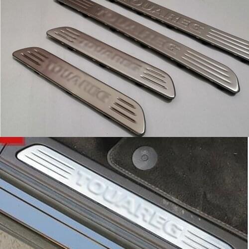 Car Door Sill Scuff Plate Guards Sills Trim For VW TOUAREG 2011 2012 2013 2014 2015 2016 2018