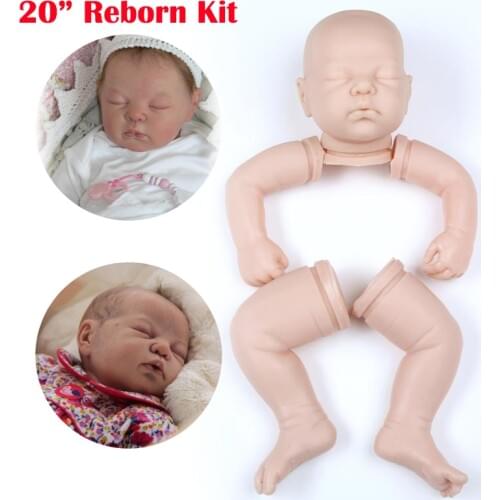 20inch New model free shipping hotsale doll kit wholesale DIY blank kit soft vinyl reborn doll kit 5pcs/set wholesale kits