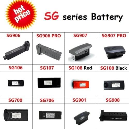 Original Battery For (SG106 SG107 SG900 SG800 SG900-S SG706 )Sg906 Pro 2 SG907 Pro RC Quadcopter Toys Spare Parts Accessories