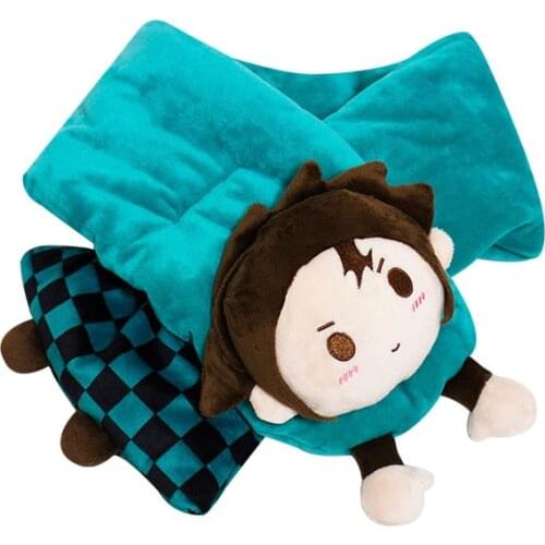 Demon Slayer Plush Scarf Cute Cosplay Prop Anime Fan Gifts 82cm