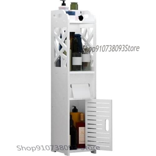 Toilet Shelf Floor Crevice Bathroom Toilet Small Storage Rack Hole Free Multi-storey Toilet Toilet Side Cabinet