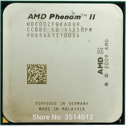 AMD Phenom II X6 1100T 3.3 GHz Six-Core Twelve-Core CPU Processor HDE00ZFBK6DGR Socket AM3