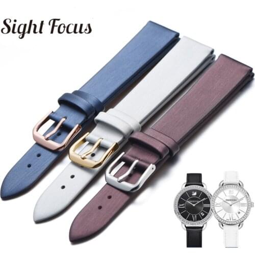 10-20MM Silk Calfskin Leather Watchband Satin Watchband for Chopard CK DW MK Tissot Omega PATEK PHILIPPE Wrist Watch Strap Women