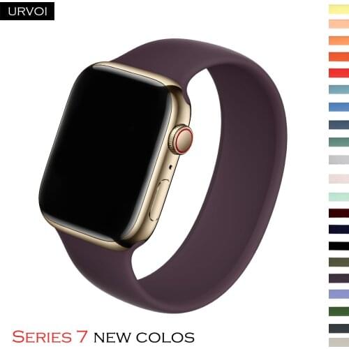 URVOI sport band for Apple Watch Solo loop series 6 SE 5 4 3 2 1 sof liquid silicone rubber strap for iWatch replacement