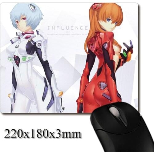 Ayanami Rei and Asuka CG of Anime EVA printed Heavy weaving anti-slip rubber pad office mouse pad Coaster Party favor gifts