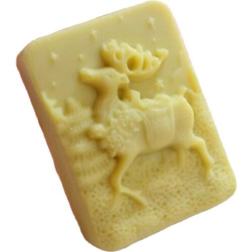 Christmas Cartoon Elk Silicone Molds DIY Clay Soap Decorative Moulds