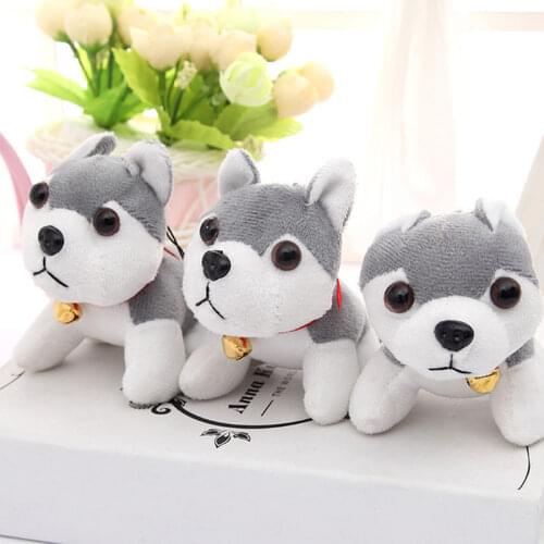 Cute Pompom Labrador Dog Plush Doll Keychain Ball Beads Chain Key Ring Woman Bag Charms Faux Rabbit Fur Toy Valentines Trinket