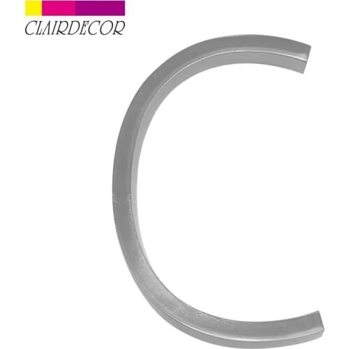 5 in Satin Nicke Modern House Number Hotel Home Door Number Outdoor Address Plaque Zinc Alloy Number for House Address Sign #C