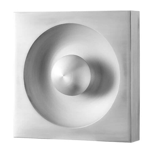 Modern minimalist light luxury style metal wall lamp living room bedroom study room square metal wall lamp