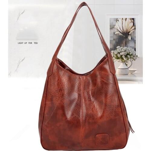 New Fashion Tote Women High Quality Leather PU Shoulder Bags For Women Solid Vintage Womens Handbag Female Handle Crossbody Bag