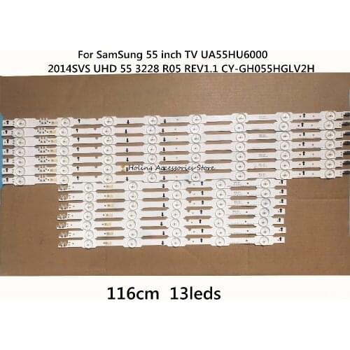 116cm LED Backlight strip 13leds For SamSung 55 inch TV UA55HU6000 2014SVS UHD 55 3228 R05 REV1.1 LM41-0089A LM41-0089B