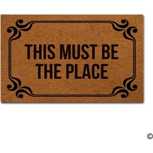 Indoor Outdoor Entrance Mat This Must Be The Place Funny Doormat for Indoor Outdoor Use 23.6x15.7 Inch