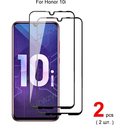 2pcs Full Cover Tempered Glass For Honor 10i Tempered Glass Screen Protector Protective Glass For Honor 10i