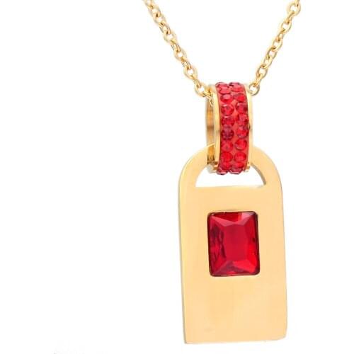 Fashion Necklaces Crystal Zircon Pendants For Women Christmas Necklace Pendant Gold Color Stainless Steel Gifts