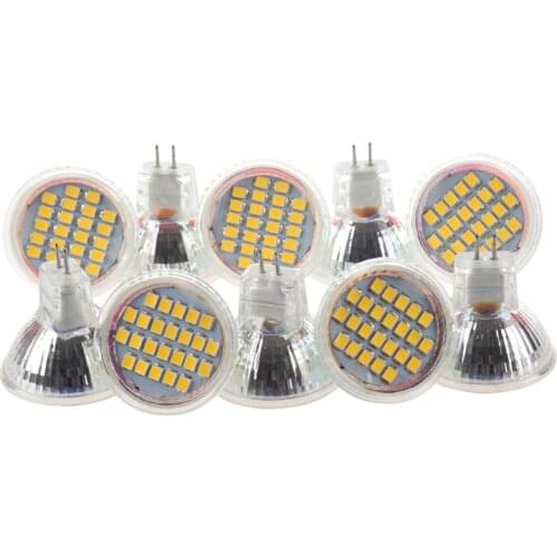 10pcs MR11 GU4 Warm White 3528 SMD 24 LED Home Spotlight Light Lamp Bulb 1W 12V