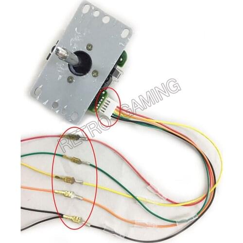 2 pcs/lot 30CM 5pin cable conversion 4.8mm terminal to 5pin for Sanwa joystick arcade game Jamma wiring harness