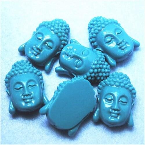 3pcs nice blue buddha beads one face of beads findings jewelry componnent size 25x17mm top fashion beads