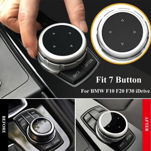 Car Multimedia Button Cover Trim Knob Sticker Center Console ABS Plastic Decoration NBT Controller For BMW F10 F20 F30 IDrive