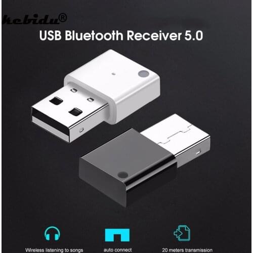 Wireless USB Bluetooth 5.0 Adapter Bluetooth Dongle Music Sound Receiver Adapter Bluetooth No Transmitter for PC Laptop Computer