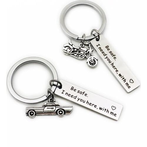 2019 Drive-Safe Keychains Ride-Safe Taxi Car Charms Engraved Key Chains Husband Boyfriend Dad Gift I Need You