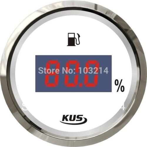 KUS 52mm Digital fuel level gauge fuel level meter 240-33ohm signal for boat car with backlight