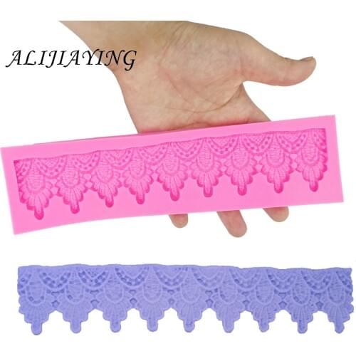 Long strip cake lace border curtain shape Sugarcraft Silicone Molds Gumpaste Chocolate Fondant Cake Decorating Tools D1340