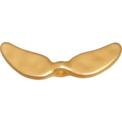 DoreenBeads Zinc Based Alloy Spacer Beads Dragonfly Animal Matt Gold Wing 35mm(1 3/8") x 13mm( 4/8"), Hole: Approx 2.7mm, 2 PCs