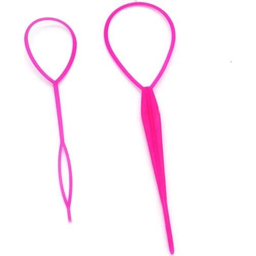 Hair Styling Tools Pull Hair Needle Plastic Ponytail Hair Braid Maker Magic Topsy Tail DIY Tools for Girls Hairstyles