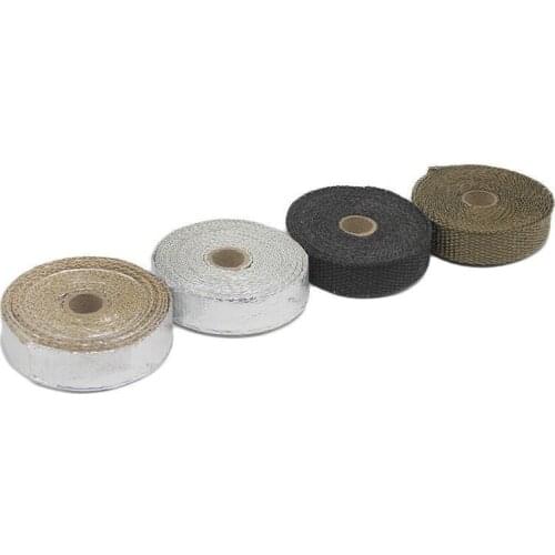 1.5mm*50mm*5M/10M exhaust pipe insulation Heat-proof Winding Thermal Manifold Insulation Coil For Motorcycle Exhaust Front Pipes