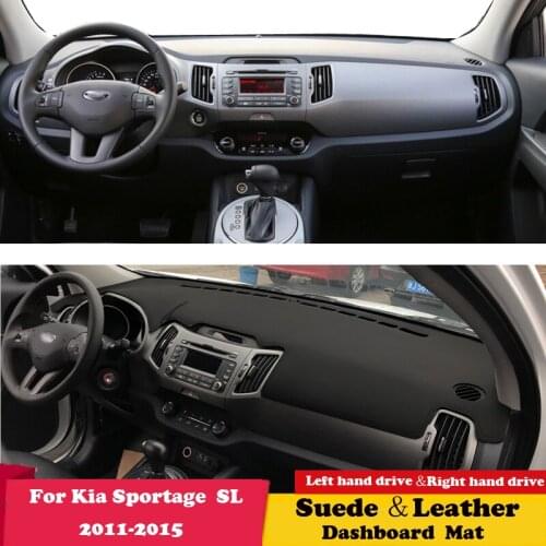 For Kia Sportage R 2011 2012 2013 2014 2015 SL Leather Dashmat Dashboard Cover Pad Dash Mat Carpet Car-Styling Accessories Suede
