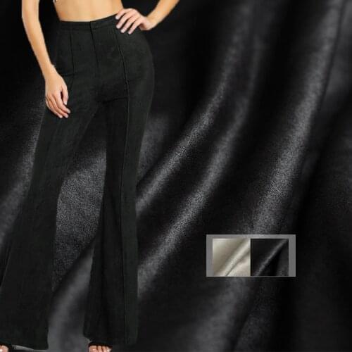 Red Raspberry Silver Coating Suede Fabrics Garment Materials Spring Women Pants Windcoat Sewing DIY Cloth Tailor Freeshipping