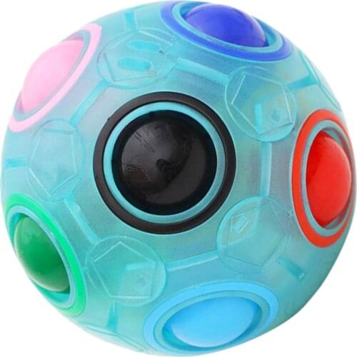 Creative Magic Rainbow Ball Cube Speed Puzzle Ball Kids Educational Learning Funny Gifts Toys For Children Adult Stress Reliever