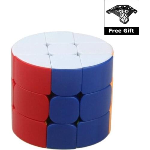 CubeTwist Cylinder 3x3x3 Magic Cube Stickerless Puzzle Cube Educational Toys
