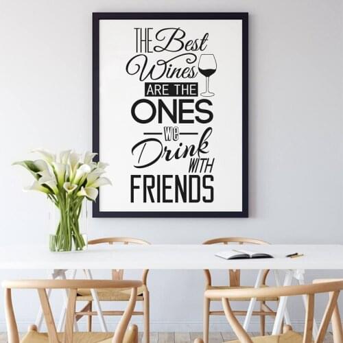 Kitchen Quotes Canvas Art Poster Prints Dining Room Wall Decor Black and White Minimalist Art Painting Picture Home Decoration