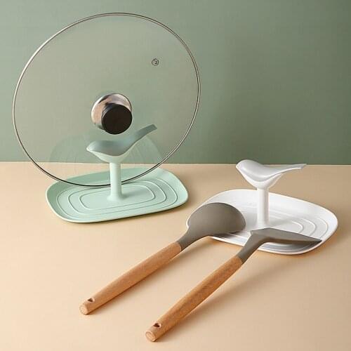 Kitchen Spatula Ladle Shelf Bird Shape Spoon Rest Pot Lid Holder Fork Rack Cover Strainer Pad Multifunction Stand Containers