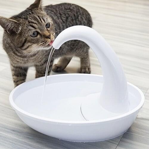 Swan Automatic Cat Water Dispenser Fountain Drinking Cat Drinker Bowl Device Electric Water Fountain Pet Drinker Supplies