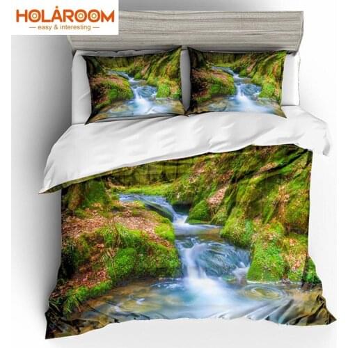 Forest Series Bedding Sets Landscape Pattern Duvet Cover Set Home Bedroom Decorations Reactive Printing Quilt Cover Pillowcases