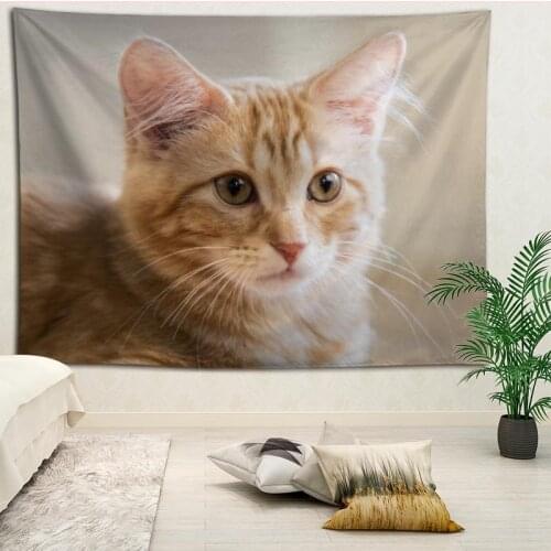 Hot Selling Custom cat Wall Tapestry Home Decorations Wall Hanging Tapestries For Living Room Bedroom More size