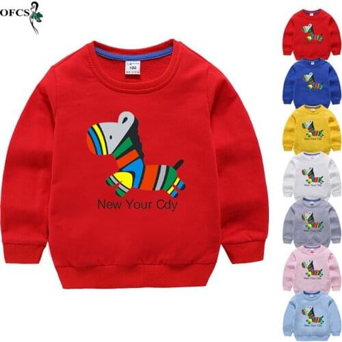 Hot Spring Retail Childrens Hoodies New Boys & Girls Fashion Sweater Baby Western Style Cartoon Shirt Bottoming Toddler Clothes