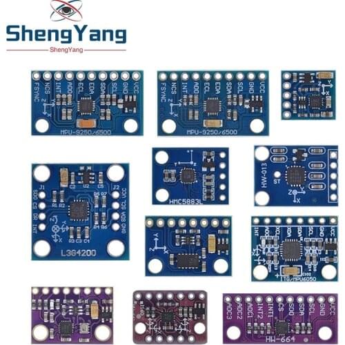 MPU-6050 MPU-9250 BMI160 LSM303DLHC L3G4200D HMC5883L ADXL335 LIS3DSH 3 6 9-Axis Attitude +Gyro+Accelerator+Magnetometer Sensor