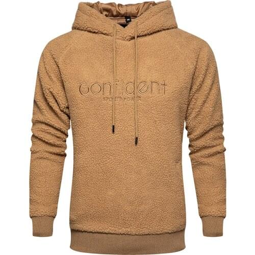 2020 Winter New Mens and Womens Retro Letters Warm Lamb Hoodie Letters Jacket Embroidered Hoodie Lamb Sweatshirt