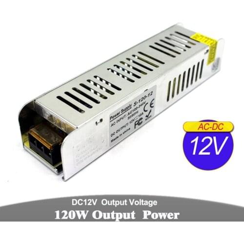 Single Output Power Supply DC12V 10A 120W Led Driver Transformers AC-DC 12V Power Adapter For CCTV Strip Modules Light Monitor