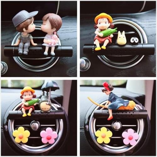 Creative Cute Car Air Freshener Exhaust Air Outlet Perfume Clip Aroma Diffuser Cartoons Car Accessories Interior for Girls Woman