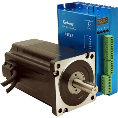 8.5N.m(1215oz-in) NEMA34 Hybrid Closed Loop Stepper Motor Kits 86HSE118 and hybrid servo driver HSE86 2phase CNC Kit