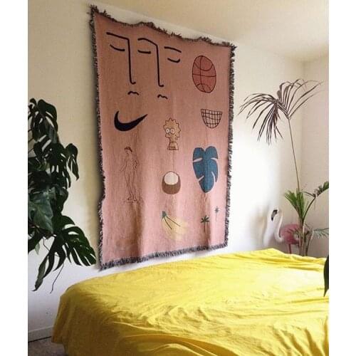 Nodic Pink Hawaii Throw Blanket American Multifunction Sofa Covers Dust Towel Cloth Air Conditioning Blankets