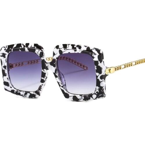 Veshion Oversized Luxury Sunglasses Chain Legs Men Women Fashion Shades UV400 Vintage Glasses
