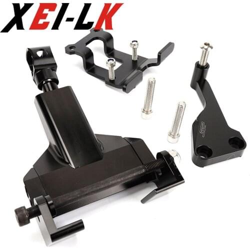 XEILK MT07 FZ07 A Set CNC Steering Damper Stabilizer Mounting Bracket Kit For Yamaha MT-07 FZ-07 MT 07 FZ 07 Safety Control