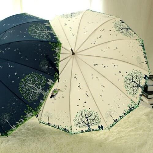 Long Handle Umbrella Uv Protection Large Windproof Business Women Adult Fashion Umbrella Paraguas Mujer Rain Gear BD50UU