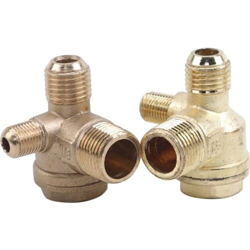 1Pc New 3 Port Check Valve Metal Male Thread Check Valve Connector Tool For Air Compressor Pipe Connector Fitting